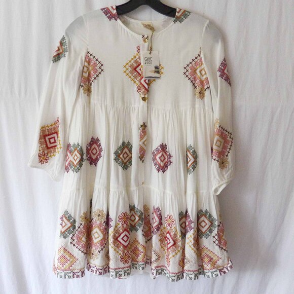 NWT Caffe’ d’Orzo Girls 12 Embroidered Folkish Dress - Picture 3 of 16
